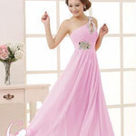 Evening dress one-shoulder dinner banquet long banquet EX-STOCK Canada 