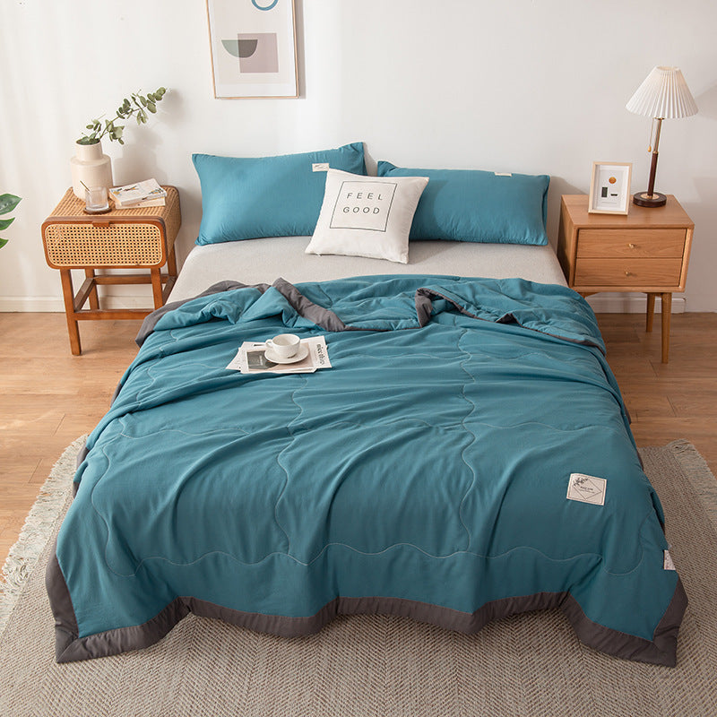 Pure Color Washed Cotton Summer Air Conditioning Duvet EX-STOCK Canada 