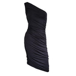 Vestido de Talla Grande de Corte Ajustado con Cuello Irregular para Mujer - EX-STOCK Canada