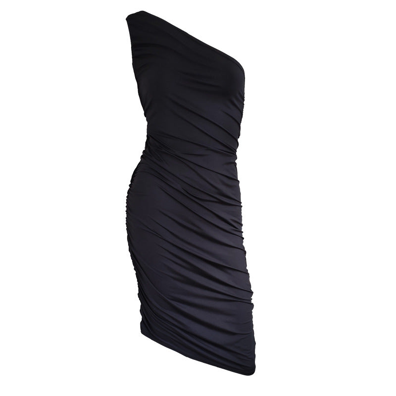 Robe grande taille à col irrégulier pour femmes, coupe slim - EX-STOCK Canada