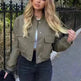 Fall Single Breasted  Cashmere Cropped Jacket for women - EX-STOCK CANADA