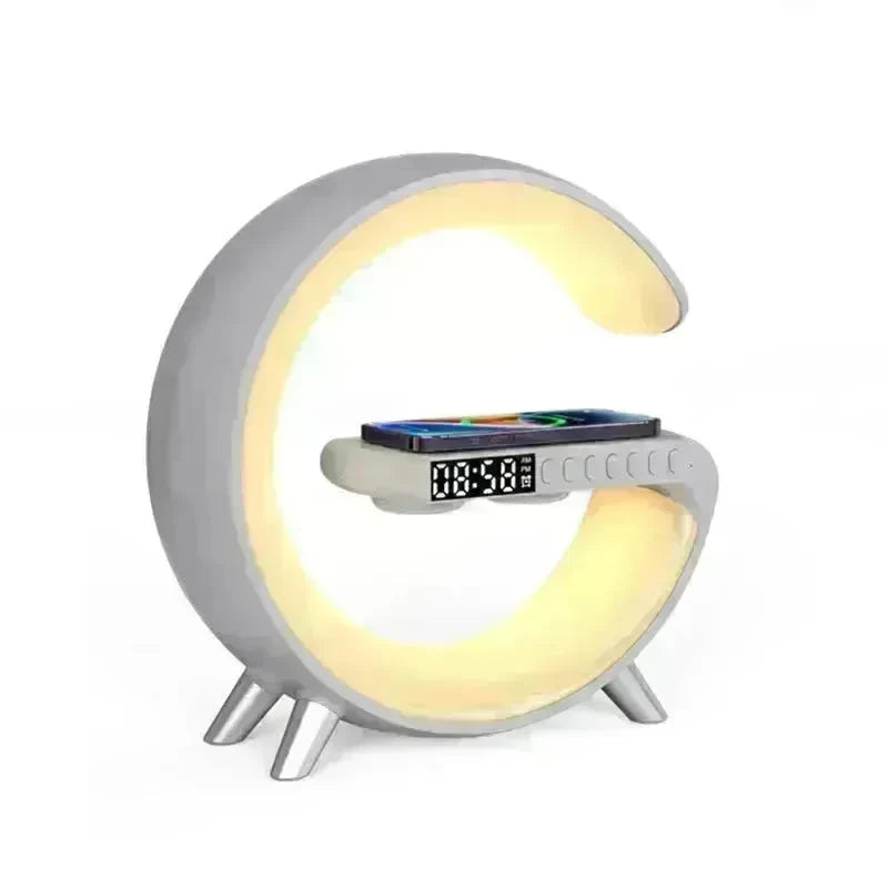G shaped Wireless Phone Charging Night LED Lamp Bluetooth Speaker - EX-STOCK CANADA