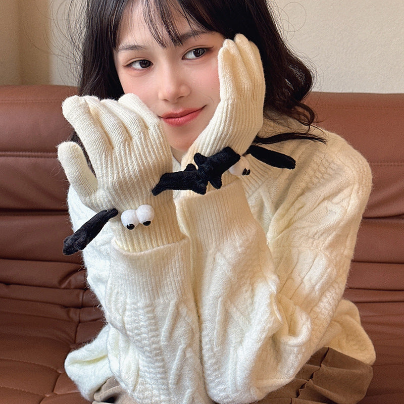 Couple Magnetic Warm Gloves Cute Doll Hand Gloves EX-STOCK Canada 