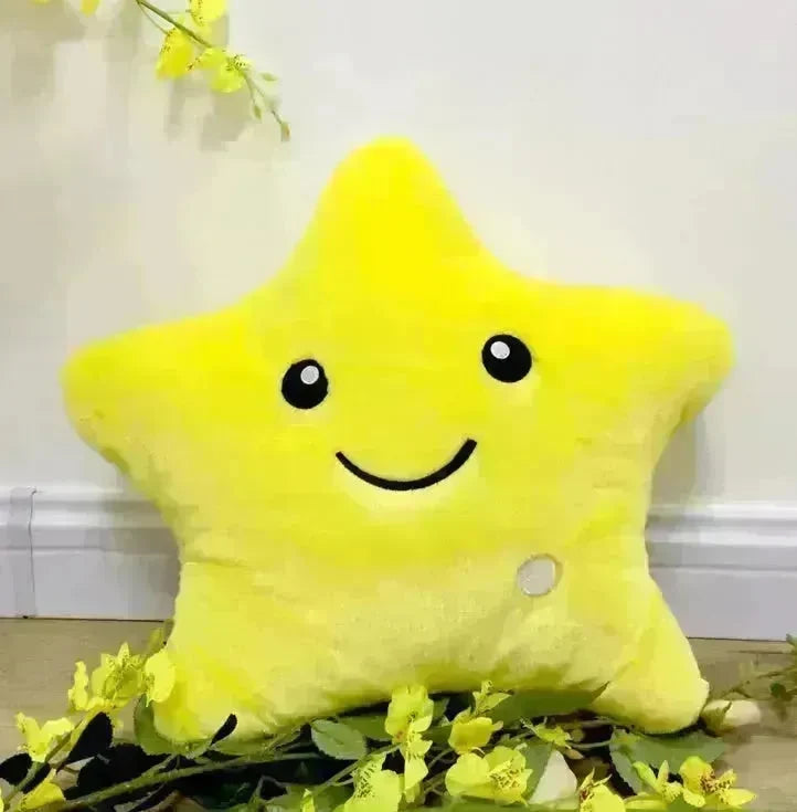 Unique Luminous Pillow Vivid Star Design LED Light Colorful Cushion Stars Plush Pillow Toys Gift For Kids Children Girl - EX-STOCK CANADA