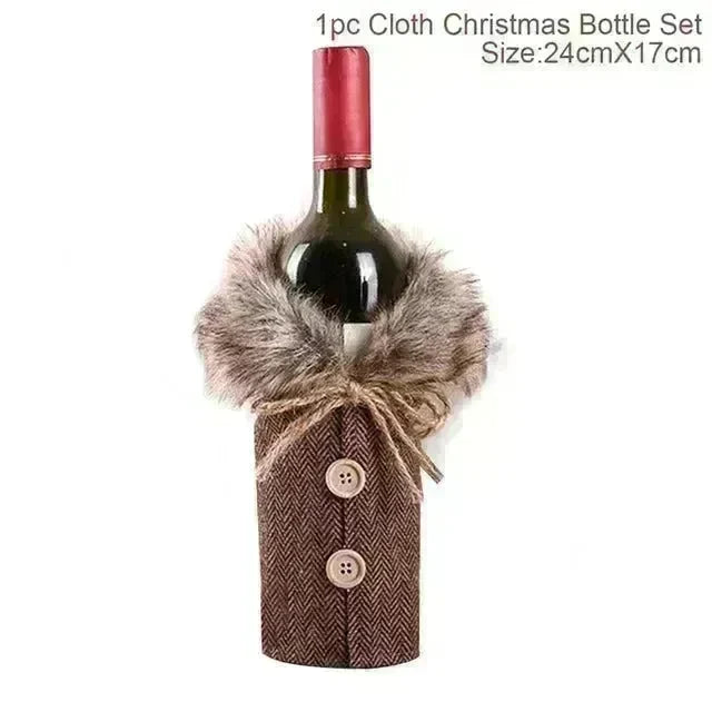 Christmas Decorations Christmas Wine Bottle Socks - EX-STOCK CANADA