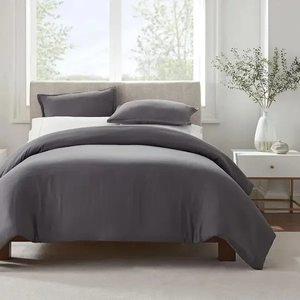 Serta Simply Clean Pleated Duvet Cover Queen EX-STOCK Canada 
