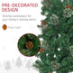 6.5ft Pencil Christmas Tree, Artificial Christmas With Pine Needles, Realistic Branches, Pine Cones, Metal Base, Green EX-STOCK Canada 