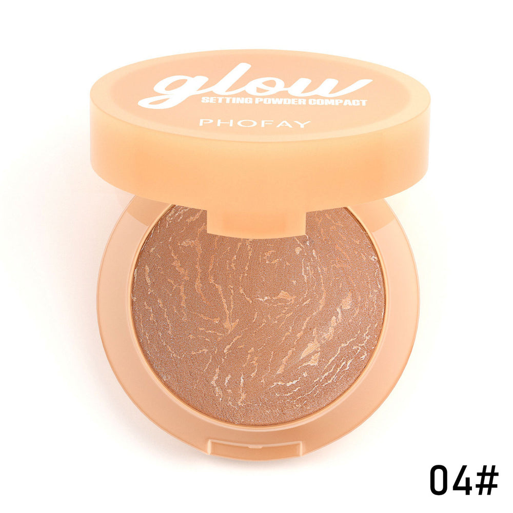 Compact powder with a visible brand name on a white background