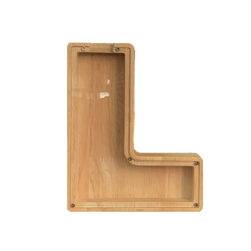 Wooden letter 'L' on a white background
