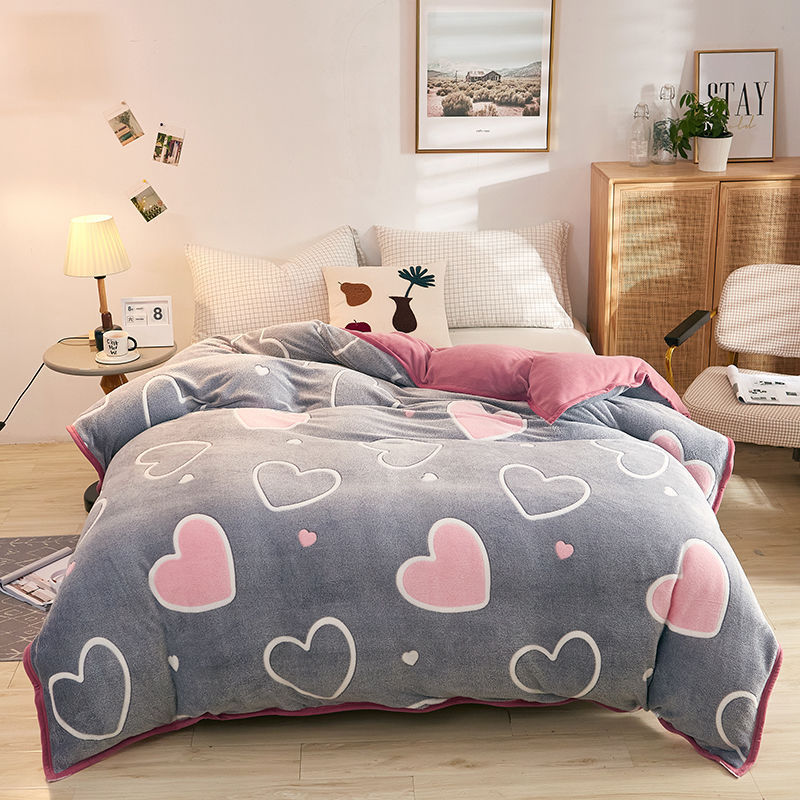 Plush Thick Snowflake Duvet Cover Single Piece Flannel EX-STOCK Canada 