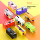 Colorful mini cameras on a multicolored background with 'MINI' branding.