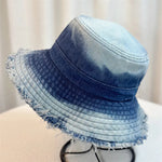 Sombrero de cubo de mezclilla de verano para mujeres, a prueba de solas a prueba de solas, un sombrero pequeño