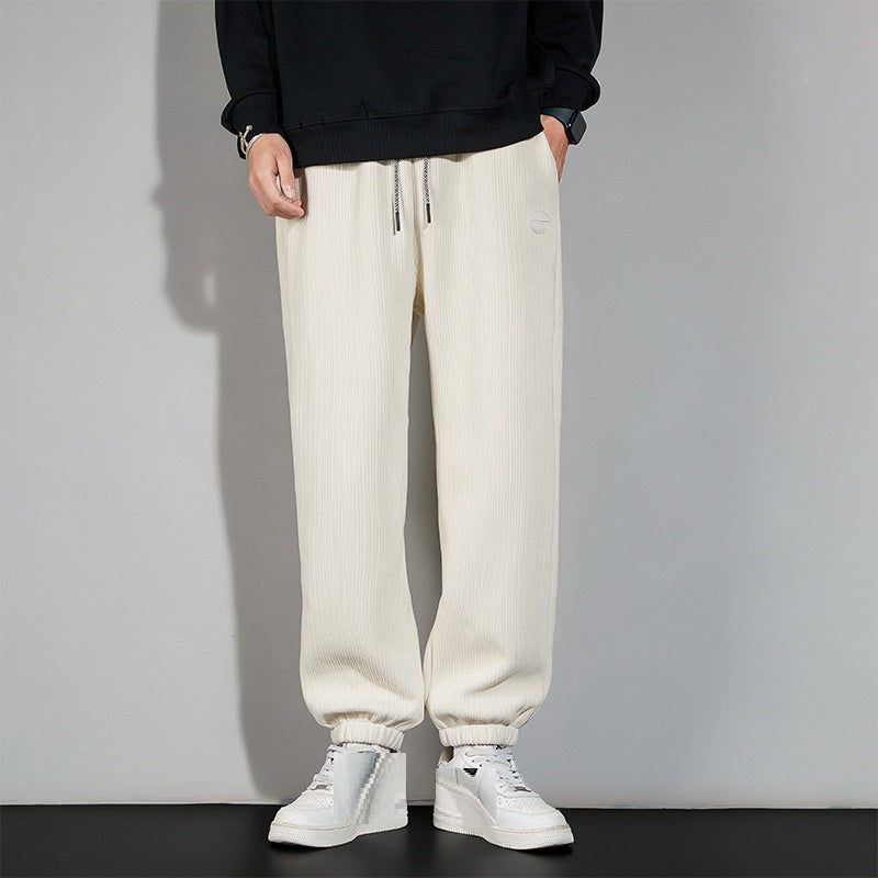 Autumn And Winter Chenille Plush Pants Male | EX-STOCK product gallery photo 4