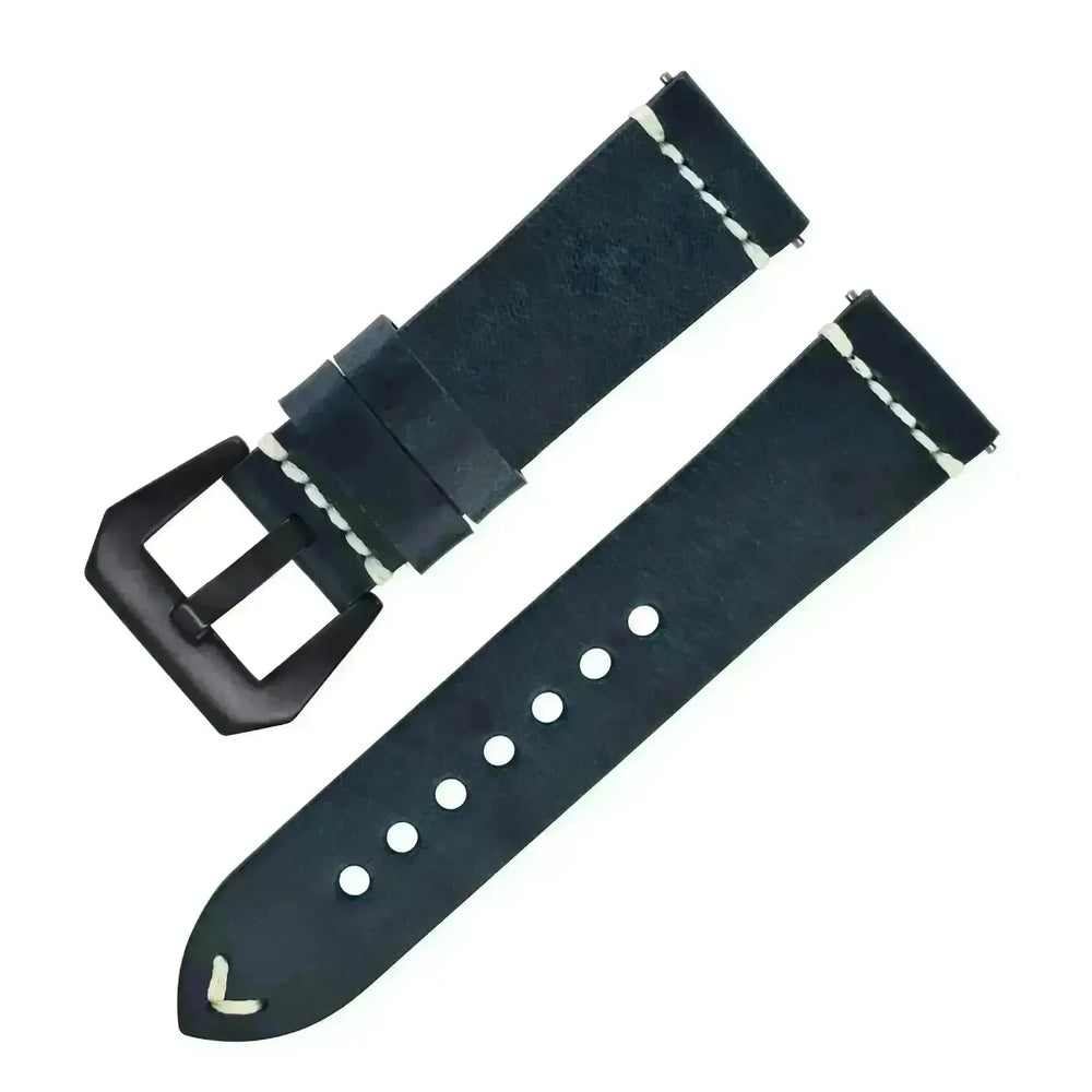Discoloring Oil Wax Top Layer Cowhide Watch Strap - EX-STOCK CANADA