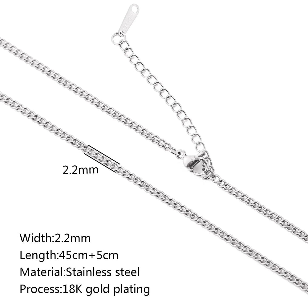 Stainless Steel Vacuum Vapor Plating 18K Gold Color Protection Lip Chain Necklace - EX-STOCK CANADA