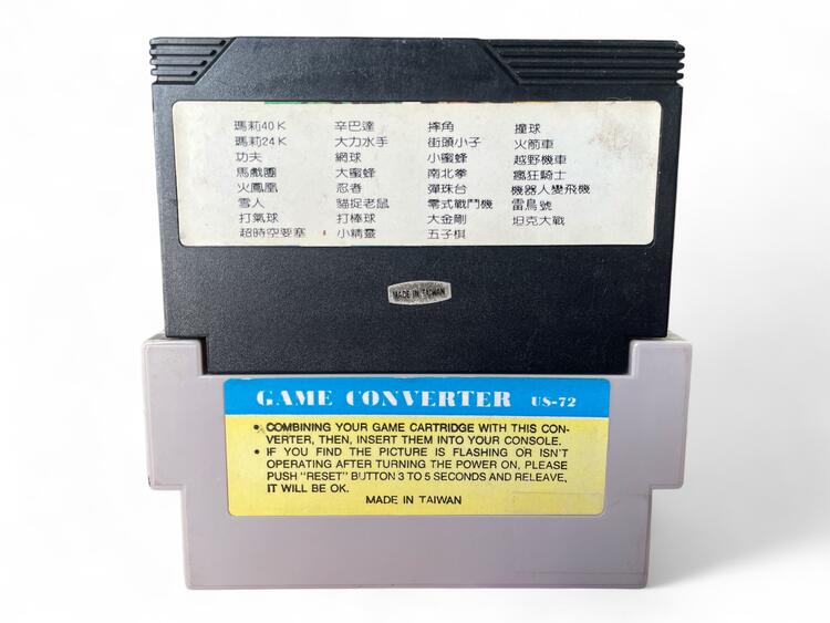 Famicom 31 Spiele in 1 für NES-Konsole mit Spielkonverter (Getestet & Funktioniert) 