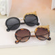 Gafas de sol para mujer con marco grande, antirreflejo azul y diamantes 