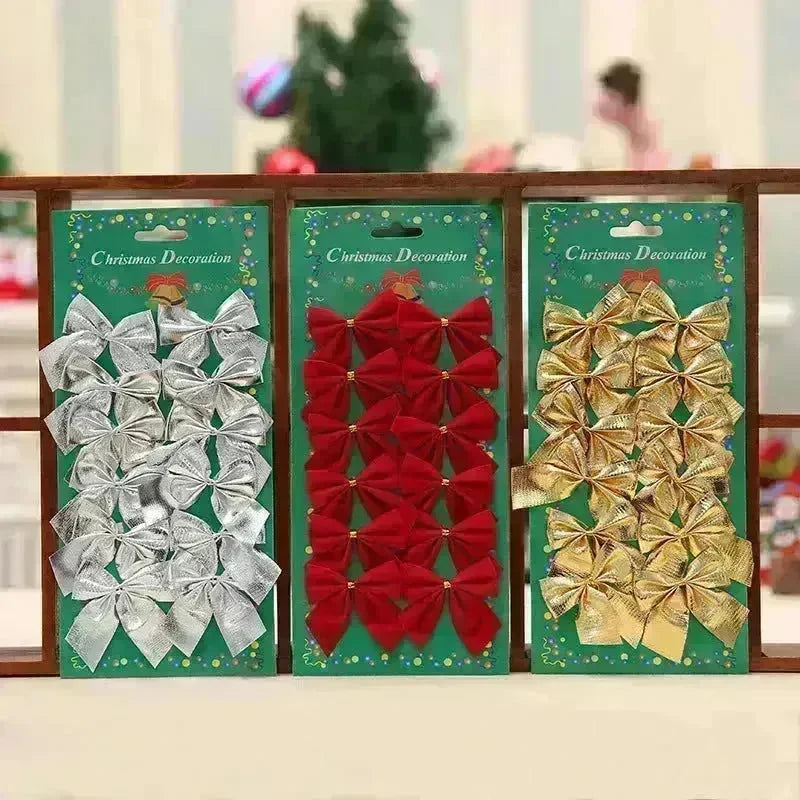 Christmas Tree Ornaments Christmas Decoration Bow - EX-STOCK CANADA