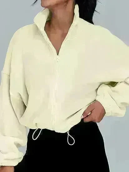Women's Polar Fleece Sports Velvet Stand Collar Zipper Jacket - EX-STOCK CANADA