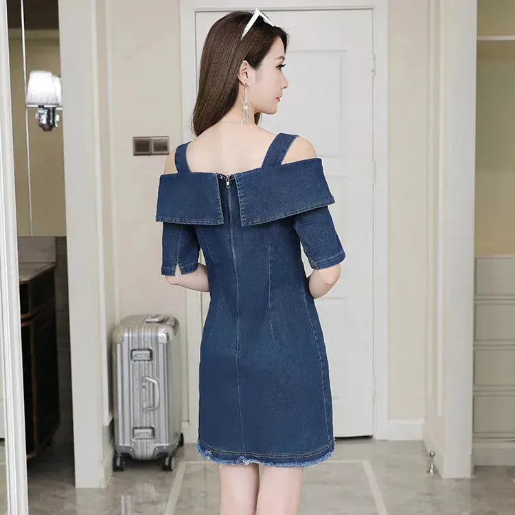 New Fashion Casual denim Jeans Mini dress