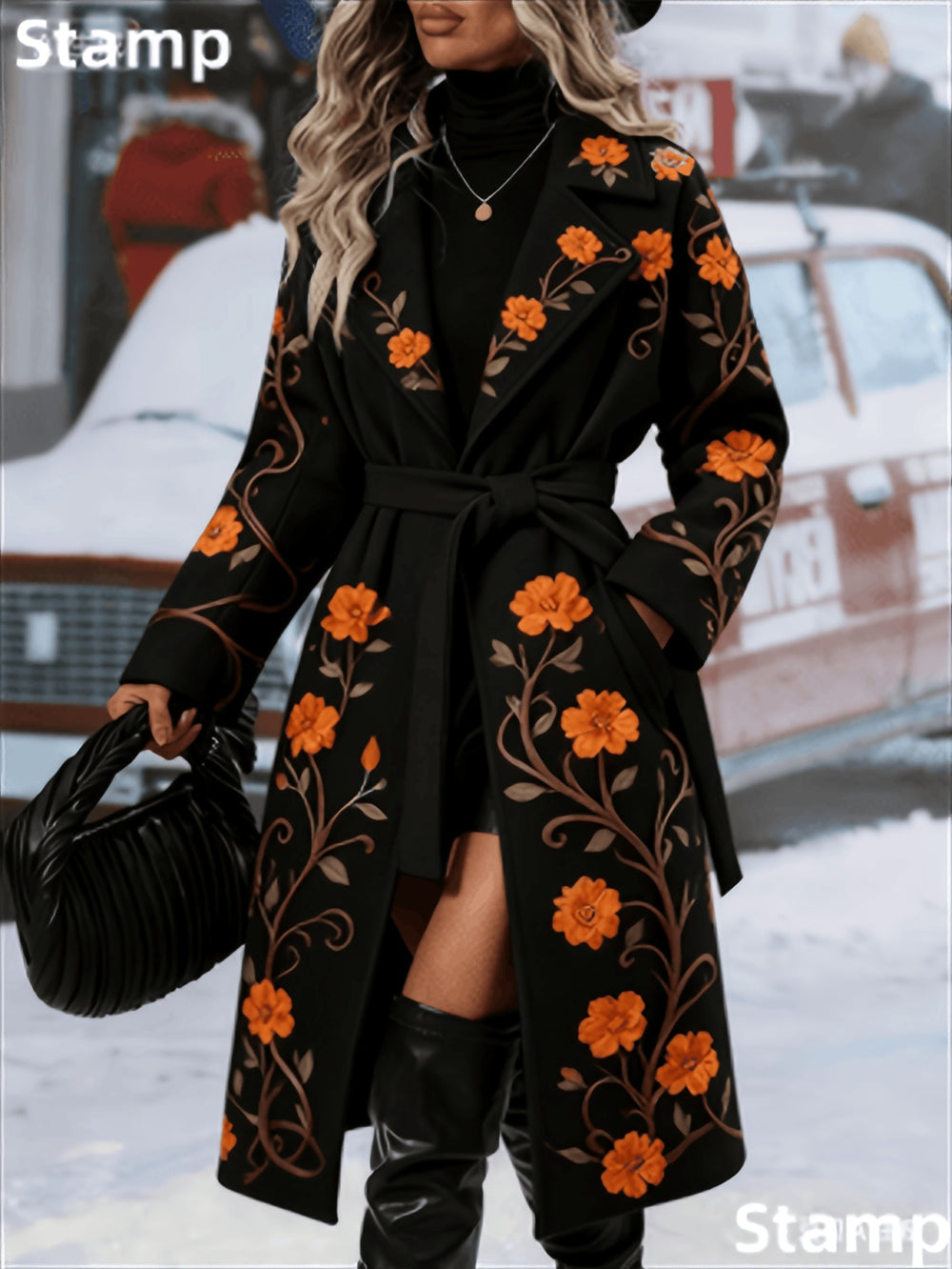 Fashionable Casual Long Coat EX-STOCK Canada 