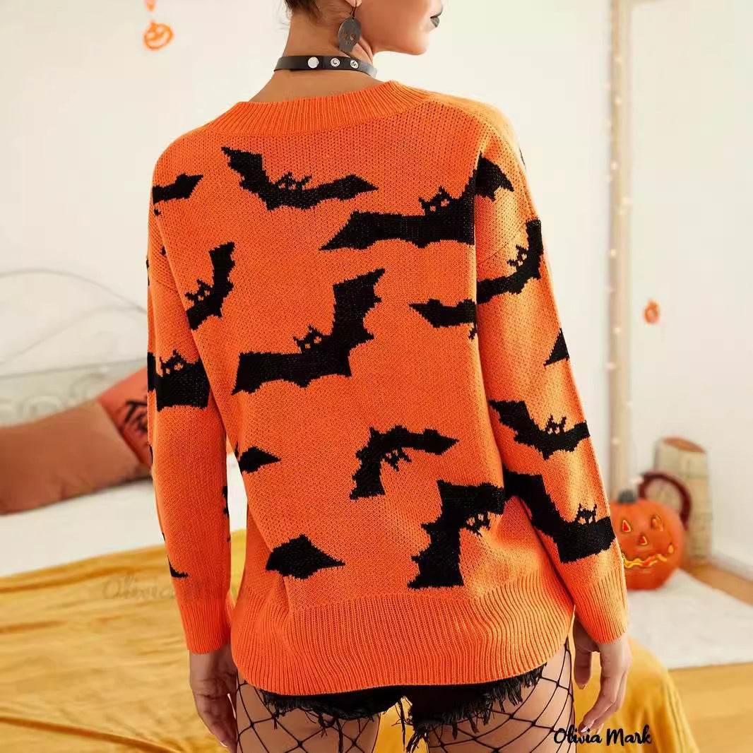 Fashion Women's Wear Long Sleeve Halloween Brocade Sweater Knitted EX-STOCK
