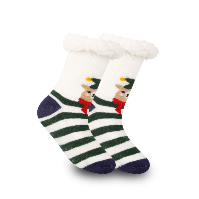 Christmas Women's Thickened Fleece-lined Room Socks EX-STOCK Canada 