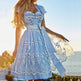 Halloween Munich Beer Long Short-sleeved Printed Lace-up Dress EX-STOCK