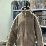 New Fashion Loose Anti-cashmere Hooded Zipper Huge Fleece Winter Jacket