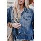Ruffled Short Sleeves Tops For Women Loose Denim Jacket - EX-STOCK CANADA