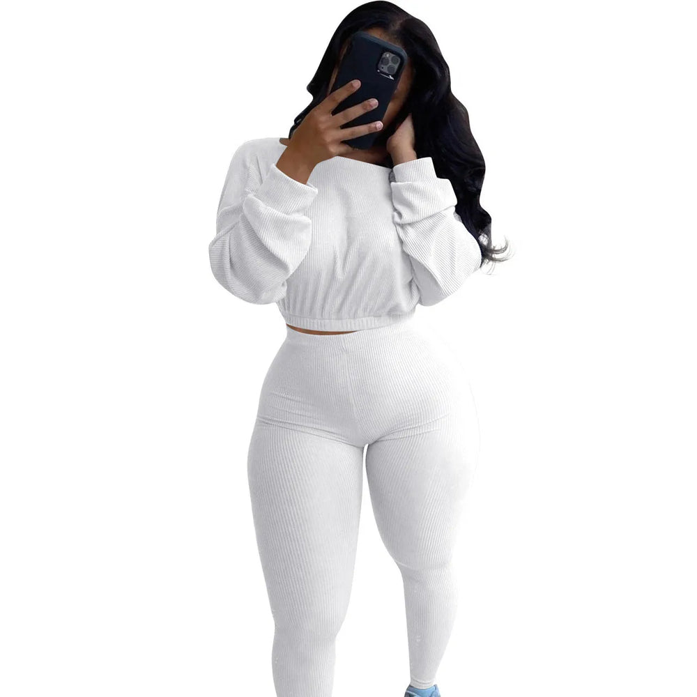 Ladies Autumn 2pcs Athleisure wear Outfit set - EX-STOCK CANADA