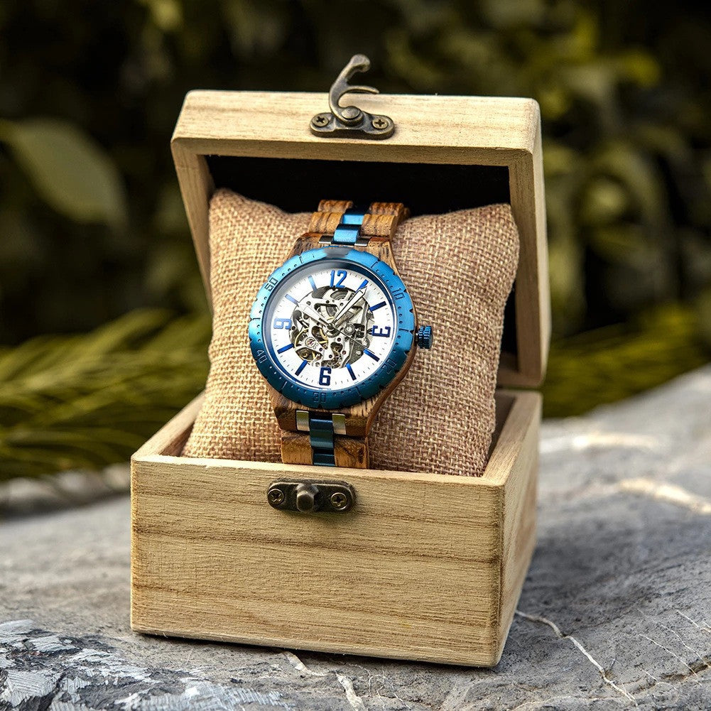 Wooden Automatic Mechanical Watches Men Luxury EX-STOCK Canada 