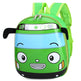 Green cartoon car-shaped backpack on a white background