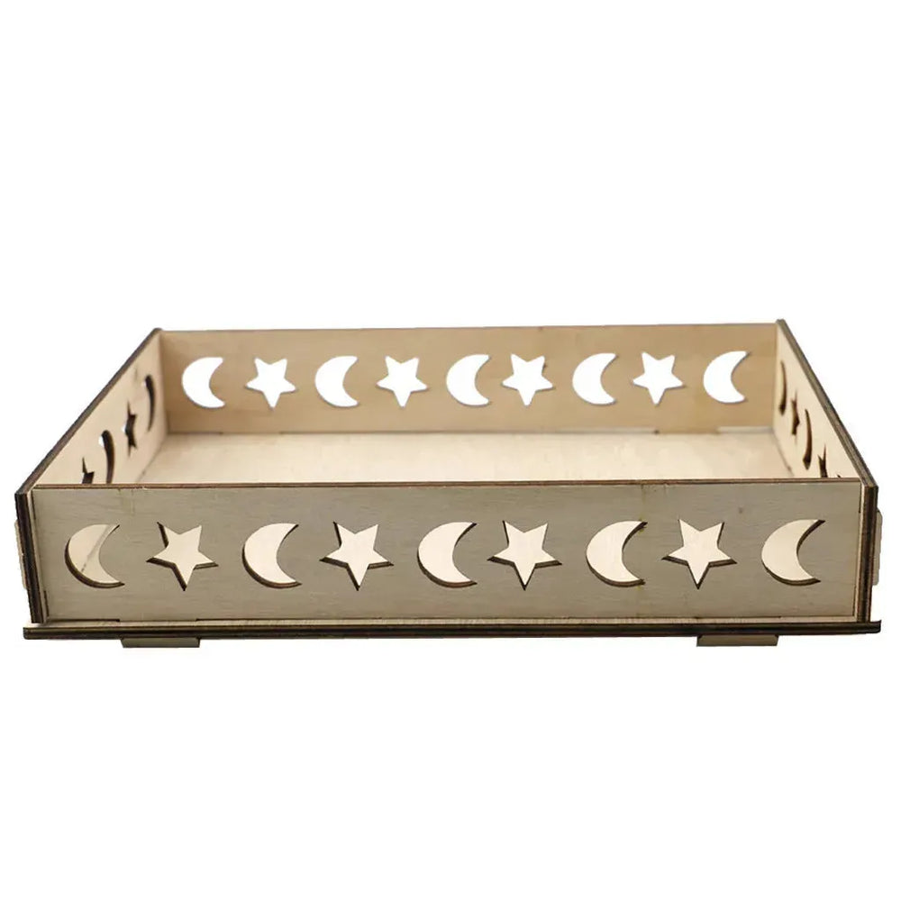 Wooden Ornament Eid Al Fitr Table Decoration coffee Tray - EX-STOCK CANADA