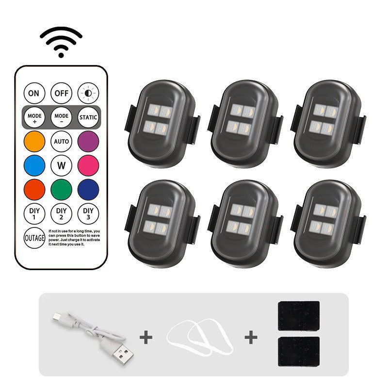 Motorcycle LED Warning Strobe Light – Wireless Remote Control, 1–8 Lights