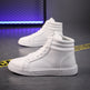 Men's High-Top Leather Ankle Boots – Lace-Up Fashion Sneaker Boot