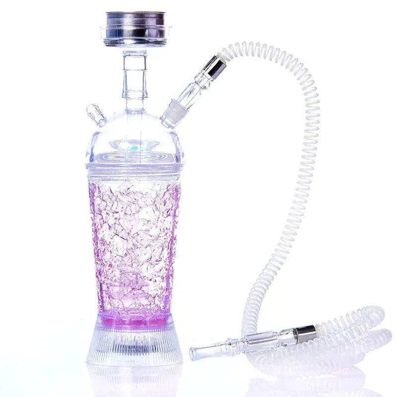 Arabic Hookah With LED Light Portable Car Gel Broken Crystal Cup - EX-STOCK CANADA