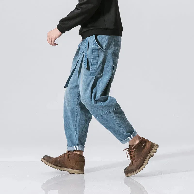 Retro Loose Denim Trousers Fashion Plus Size Men Jeans - EX-STOCK CANADA