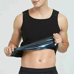 Mens Black Sweatshirt Yoga Tank Top Sleeveless Workout shirt - EX-STOCK CANADA