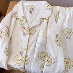 Japanese Sweet Cartoon Long Sleeved Pajamas For Women - EX-STOCK Canada