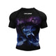 Black t-shirt with a graphic design of a wolf and text 'Cody Lundin' on a white background