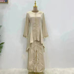 Exquisite Embroidered Middle East Abaya Skirt Suit Arab2 piece set