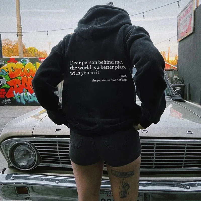 Unisex printed positive-message hoodie | EX-STOCK Canada product gallery image 2