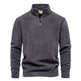 Men's Polar Fleece Top Pure Color Simple Casual Stand Collar Pullover Sweater EX-STOCK Canada 