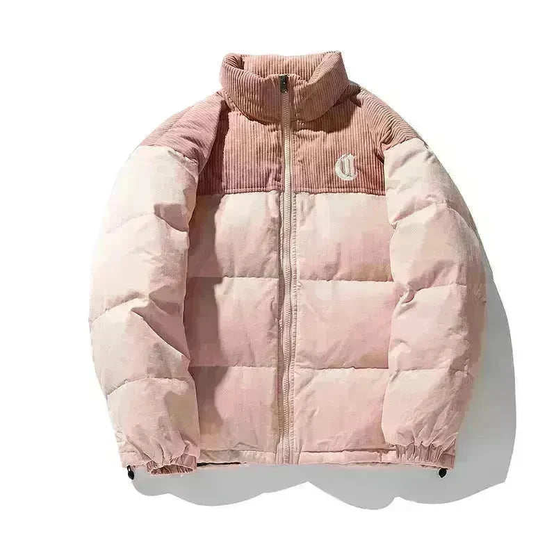 Men's Winter Corduroy Stitching Embroidery Cotton-padded Winter Coat - EX-STOCK CANADA