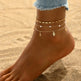 Bohemian Multi-Layer Anklet Set – Cross, Heart & Charm Designs
