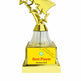 Kids Sports Star Trophy – Football & Basketball Award, Gold Plastic (3 Sizes) 2