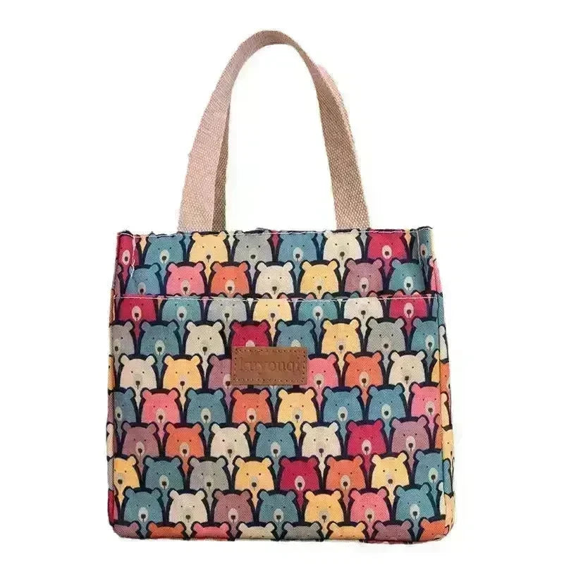 Lunch At Work Lunch Box Bag Aluminum Foil Thickening Handheld Canvas Insulated Lunch Bag for Women  Stylish Tote  Work Lunch Bag - EX-STOCK CANADA