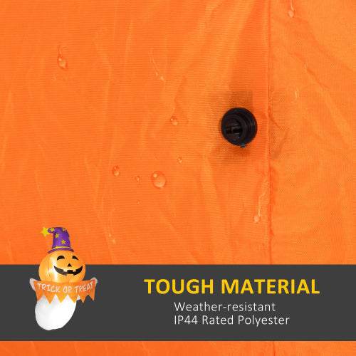 Outsunny 3.4ft Halloween Inflatables Window Sticker Ghost With Orange Face, Blow Up Halloween Decorations Outdoor LED Yard Display, Waterproof - EX-STOCK Canada