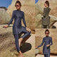 Pure Color Long-sleeved Trousers Fully Surrounded Conservative Beach Surfing Sunscreen ArabSwimsuit EX-STOCK
